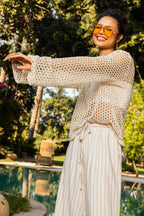 Mesh Top-Beige