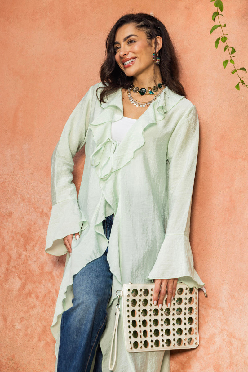Ruffle Flow Cardigan