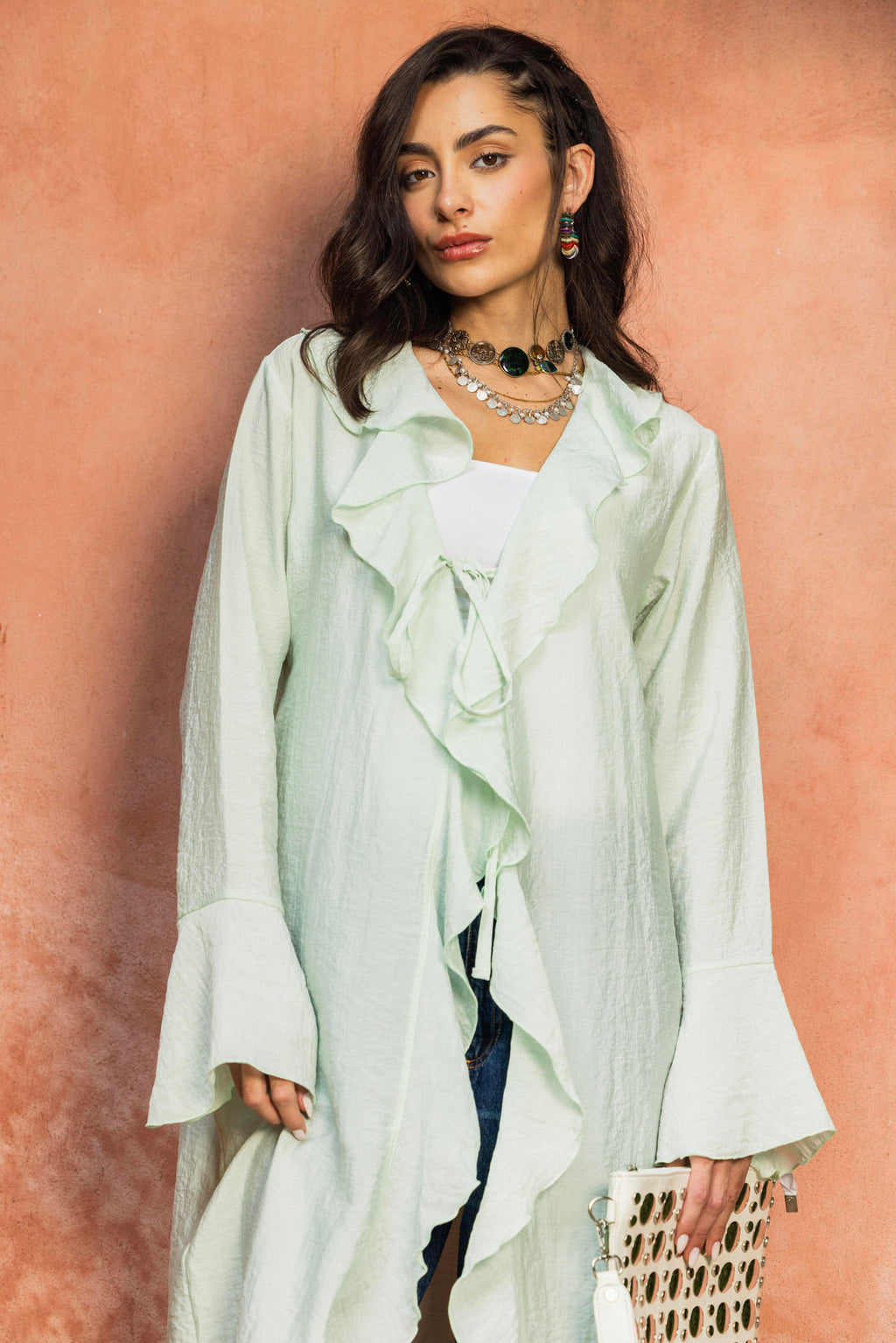 Ruffle Flow Cardigan