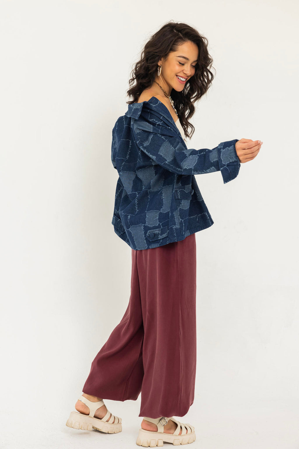 Jacquard Denim Shirt