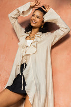 Ruffle Flow Cardigan