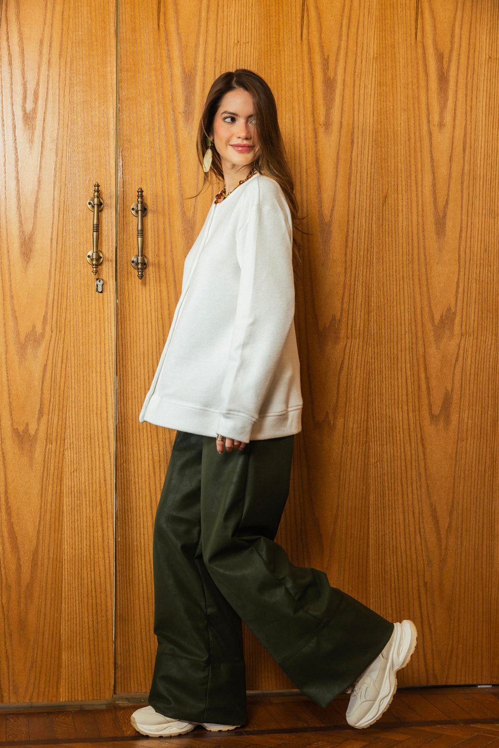 Buttoned Knit Sweater