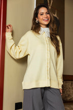 Buttoned Knit Sweater