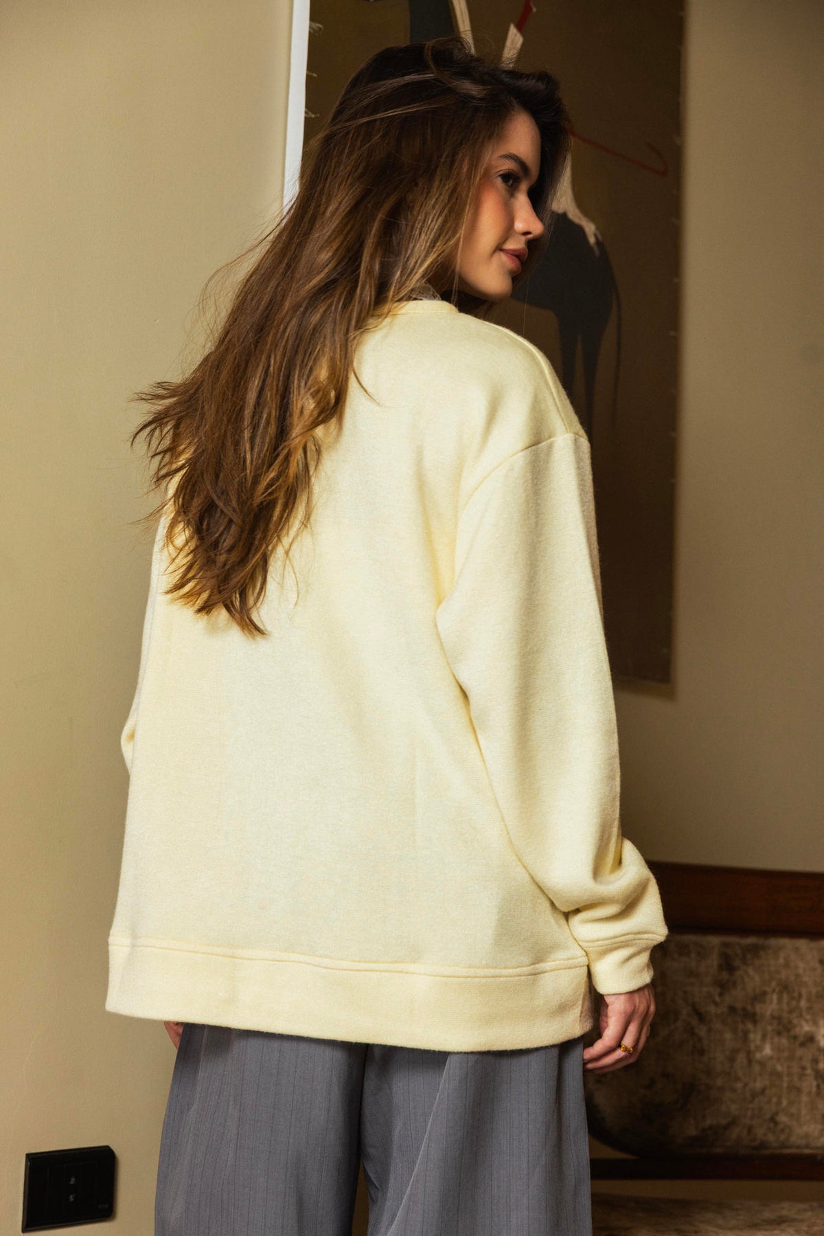 Buttoned Knit Sweater