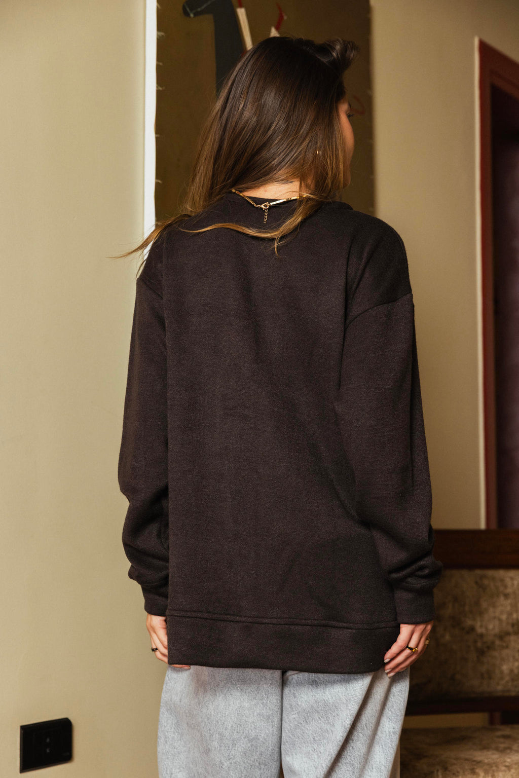 Buttoned Knit Sweater