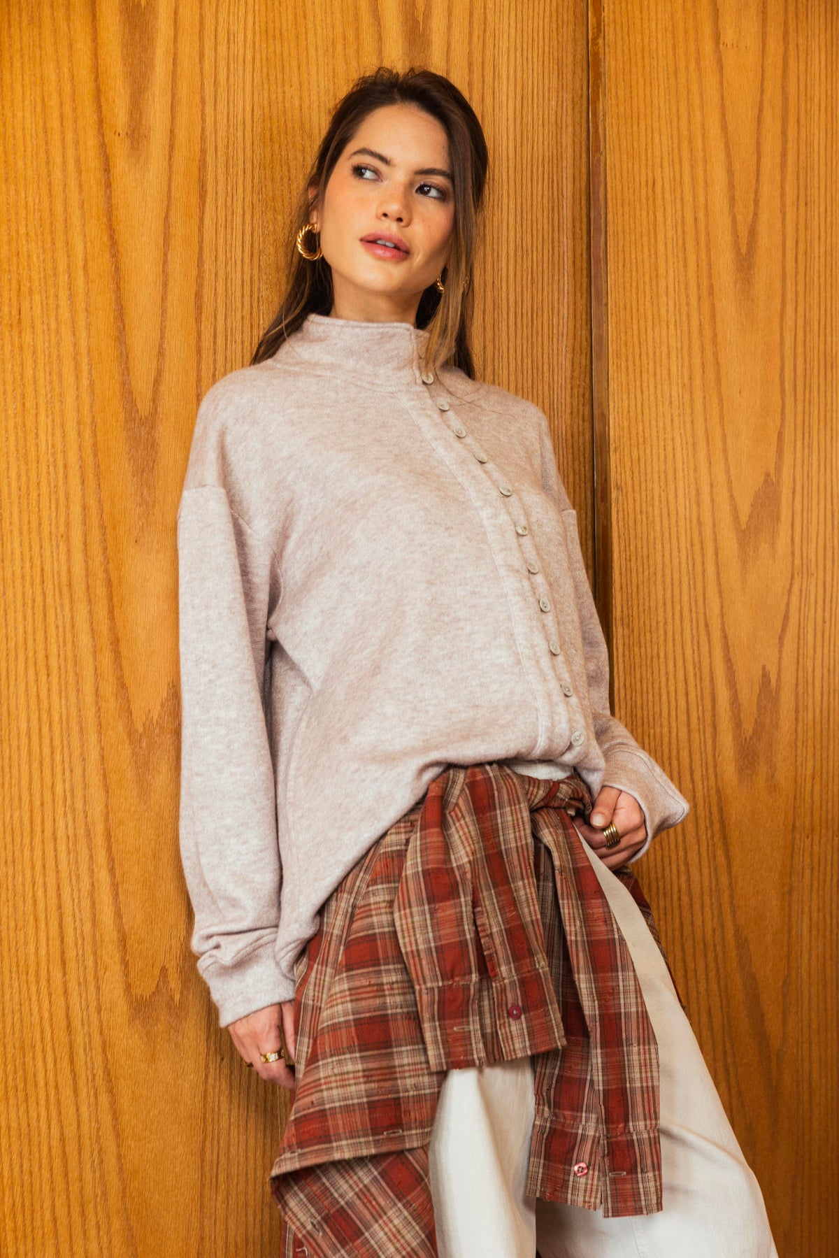 Twist Button Sweater
