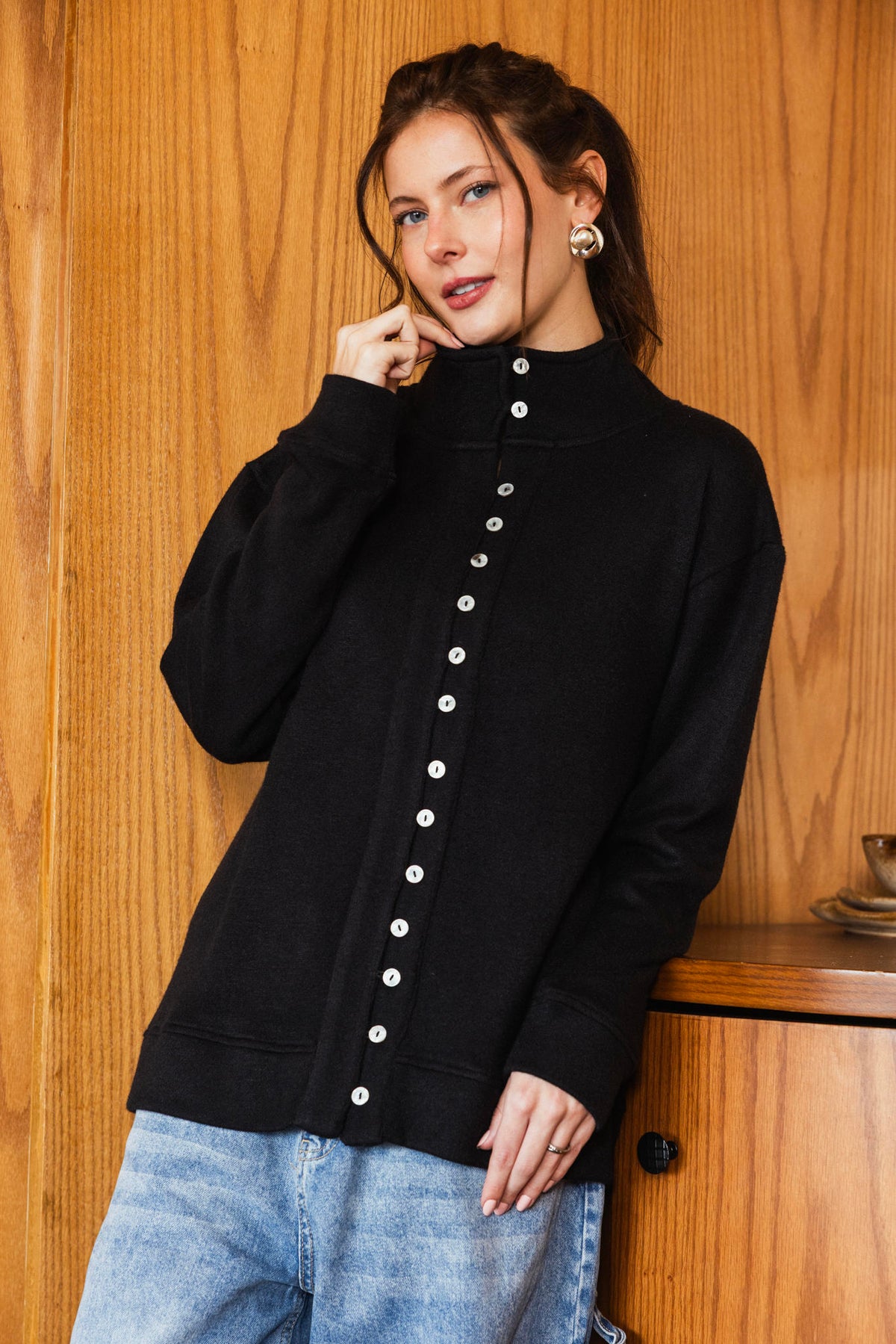Twist Button Sweater