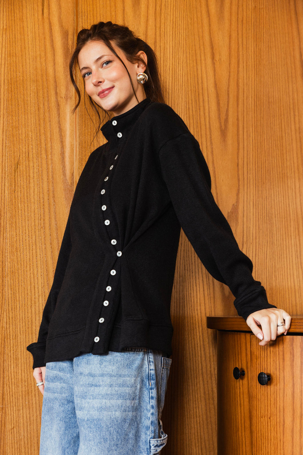 Twist Button Sweater