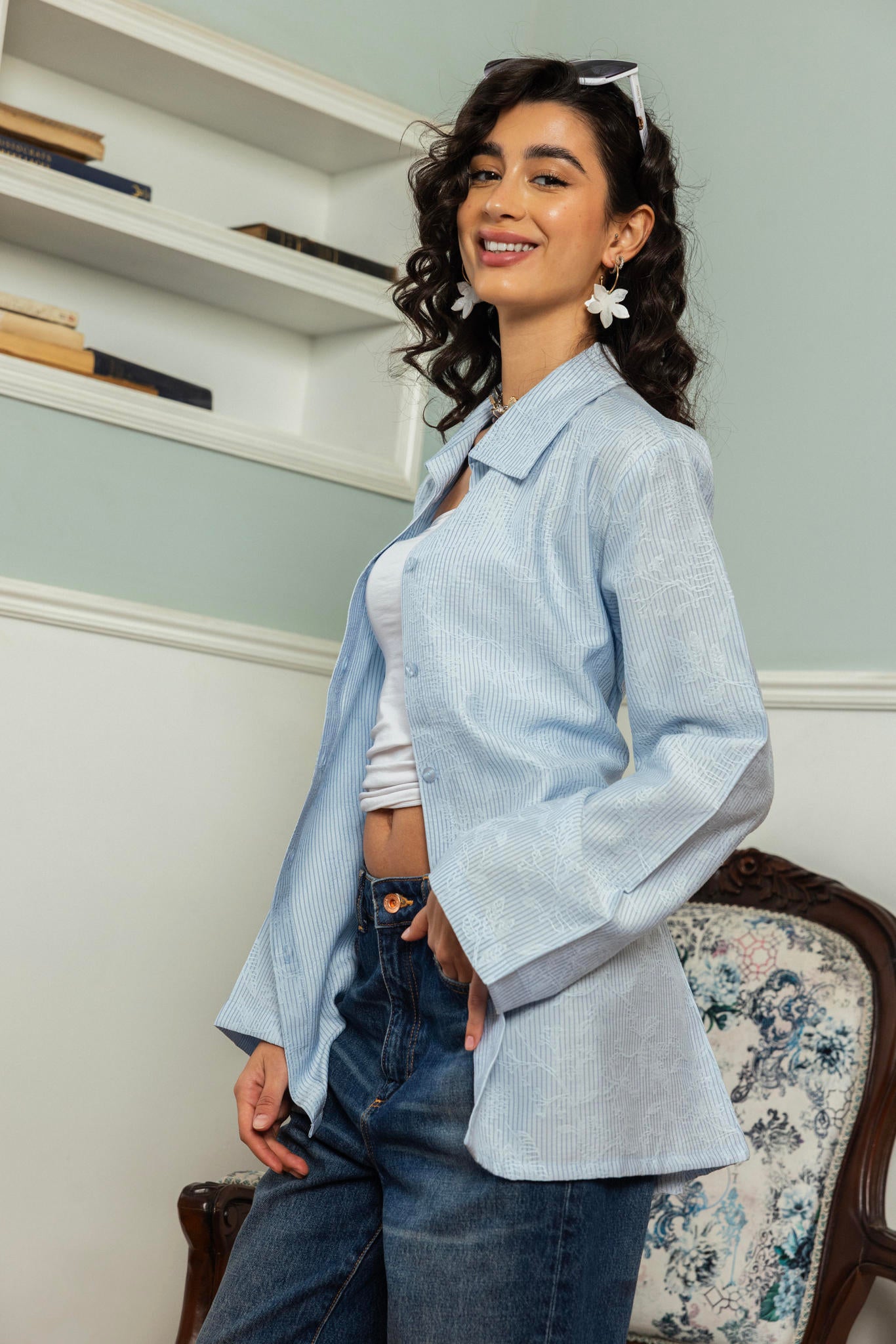 Relaxed Tie Blouse
