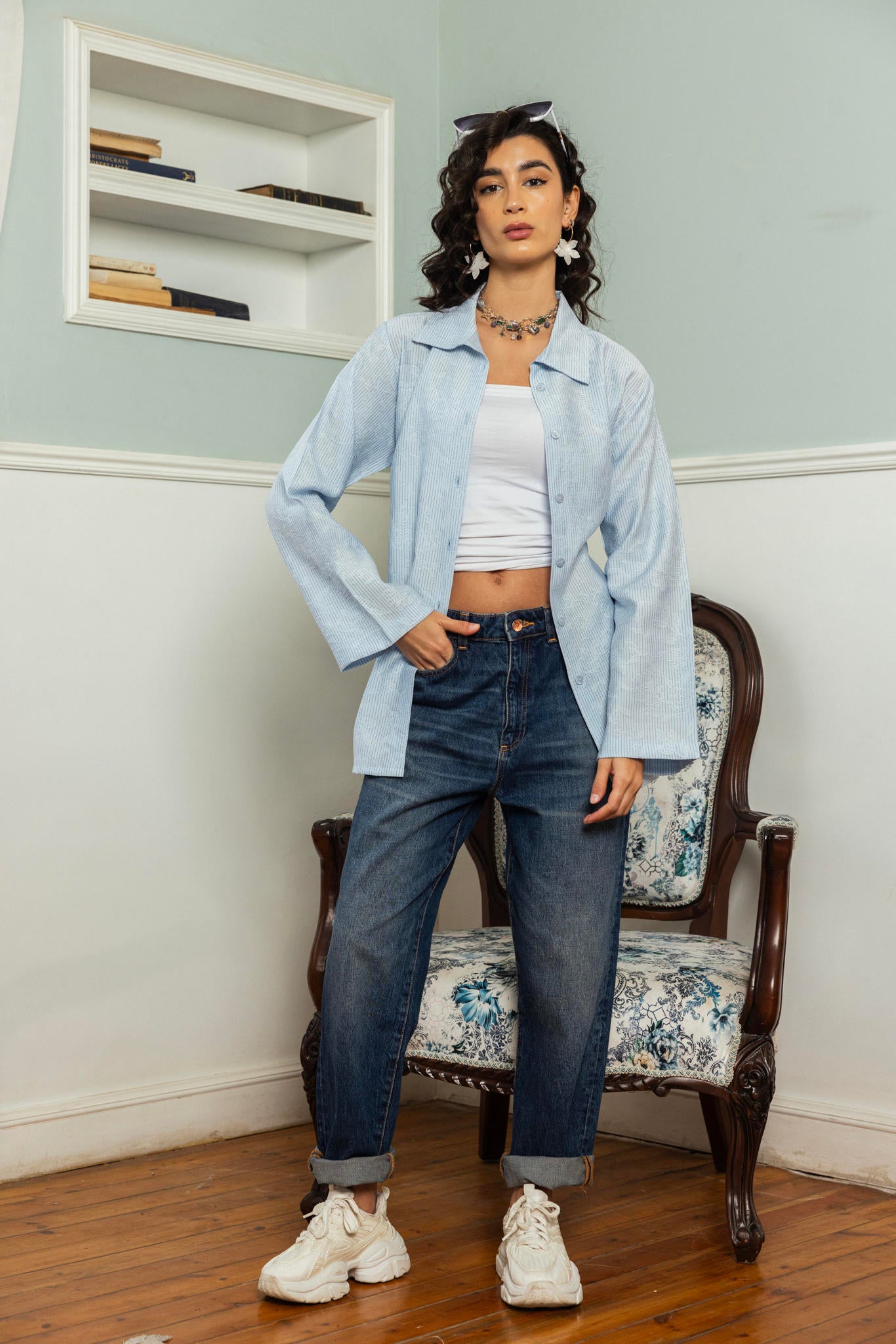 Relaxed Tie Blouse