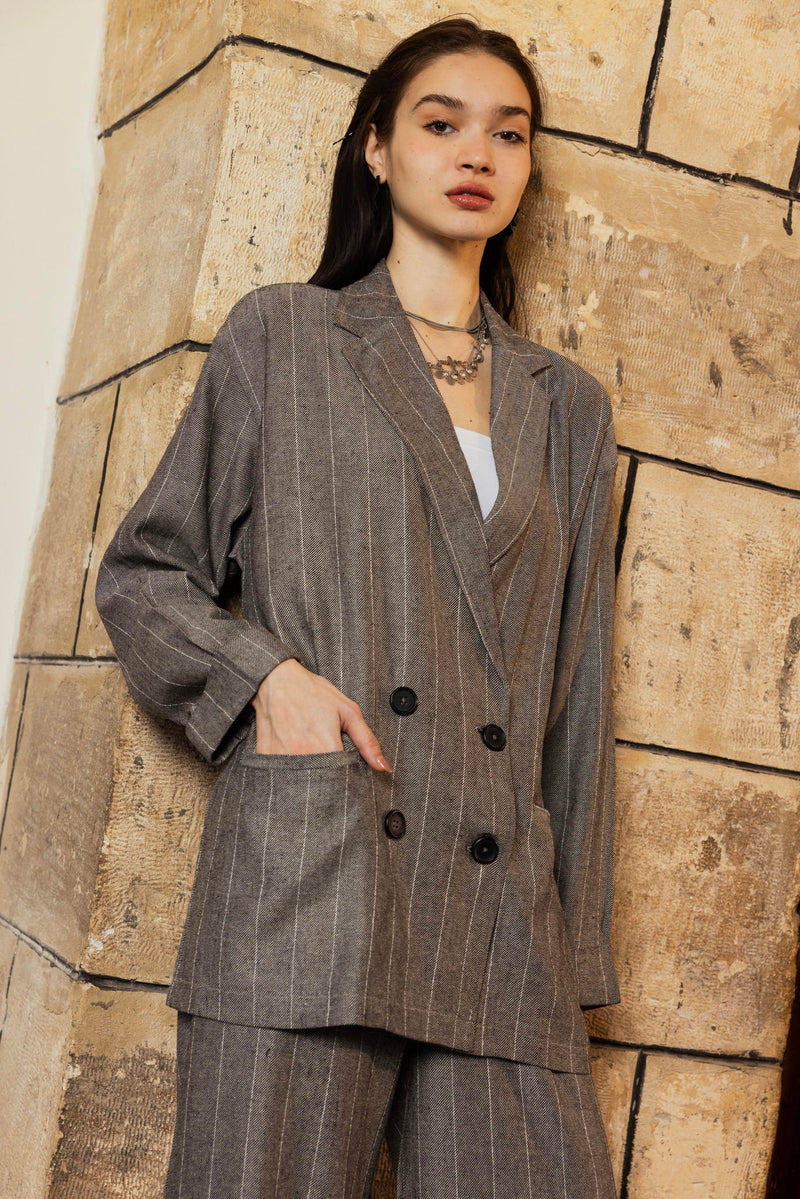 Striped Linen Set