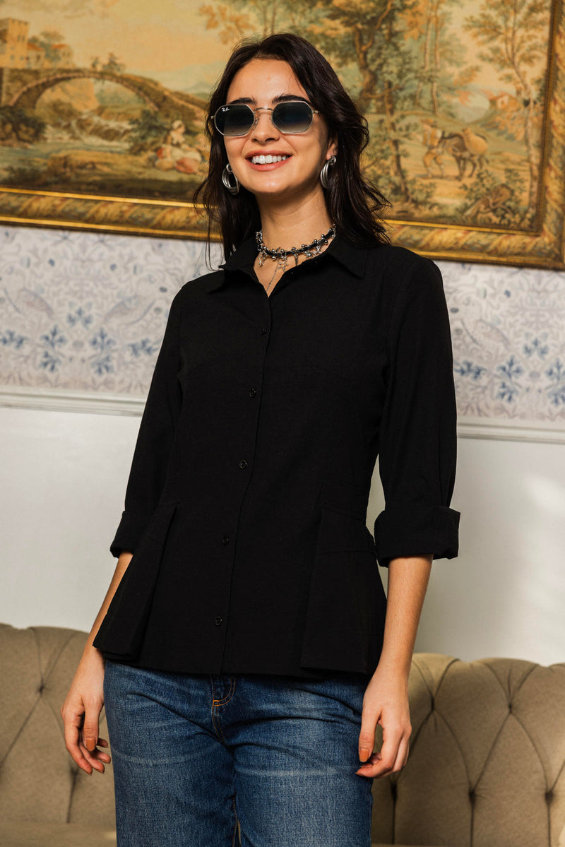 Side Pleat Blouse