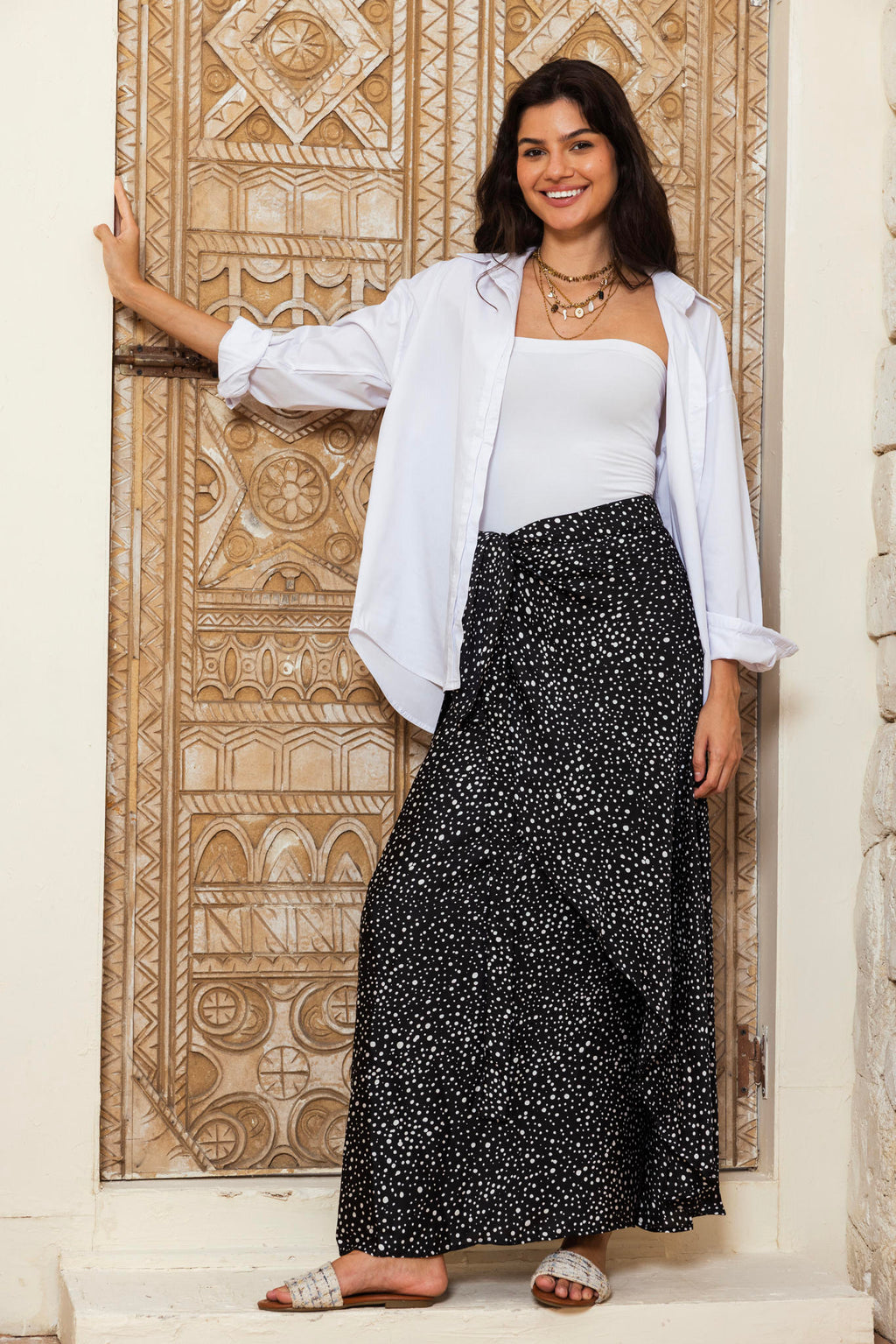 Polka Wrap Skirt