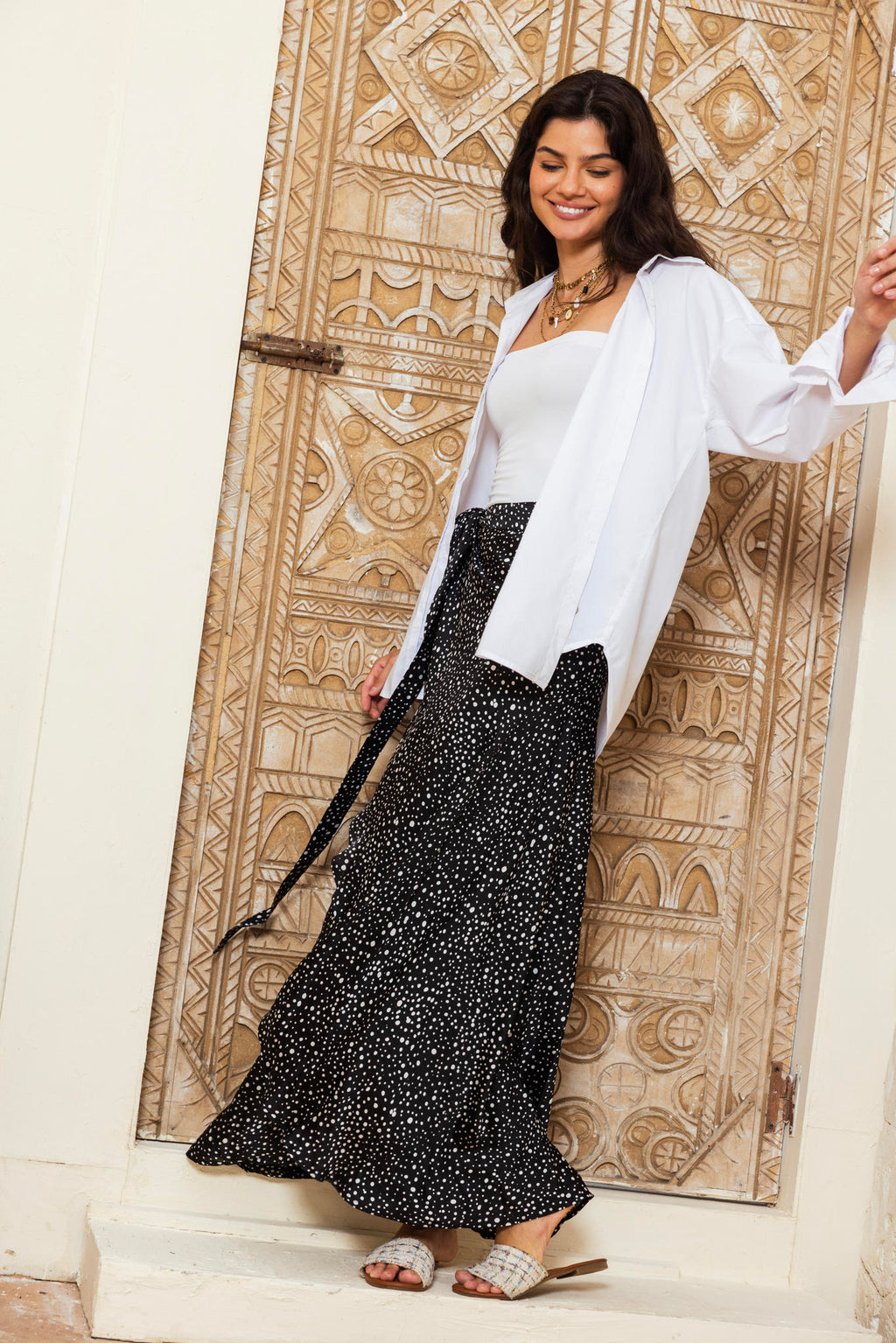 Polka Wrap Skirt