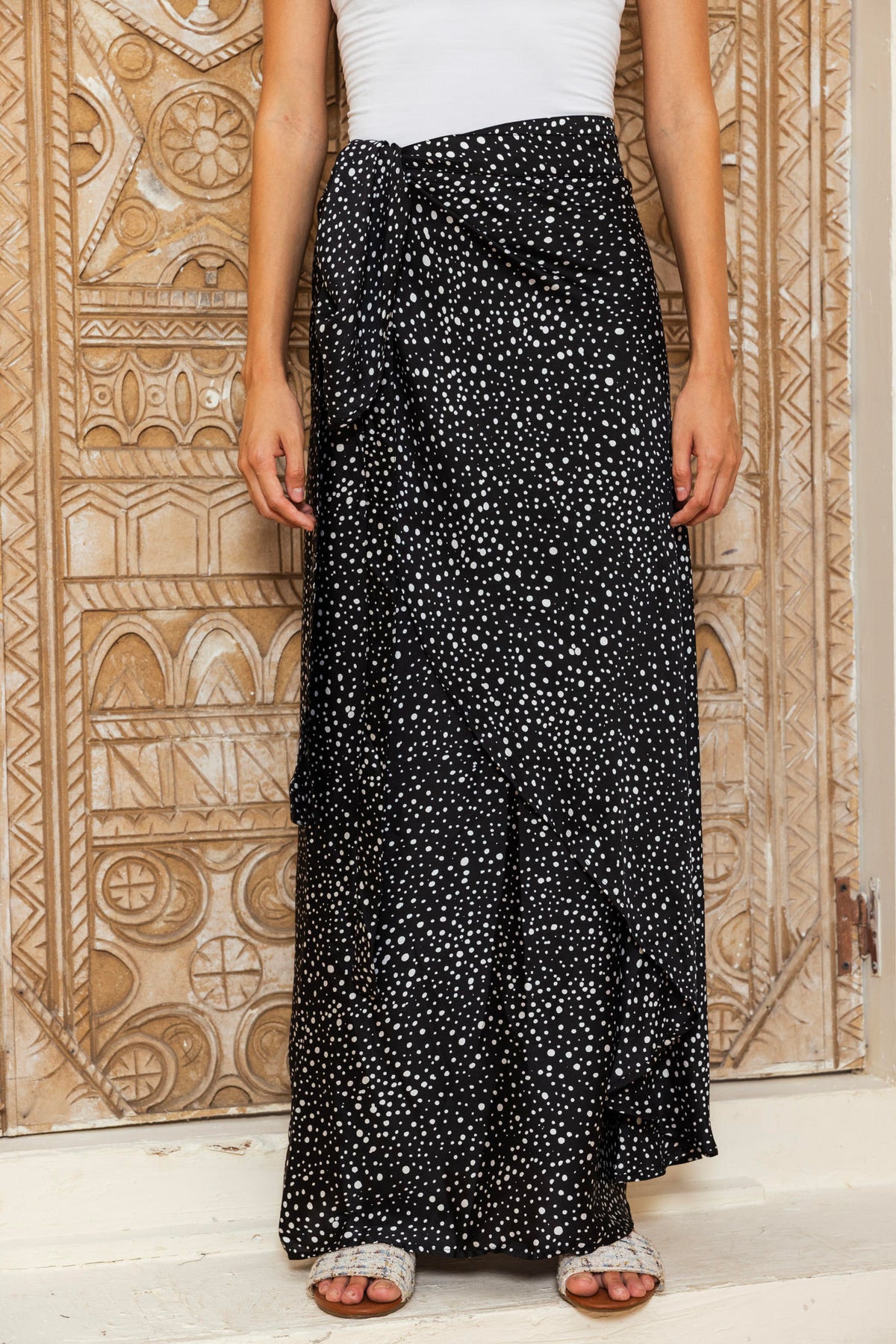 Polka Wrap Skirt