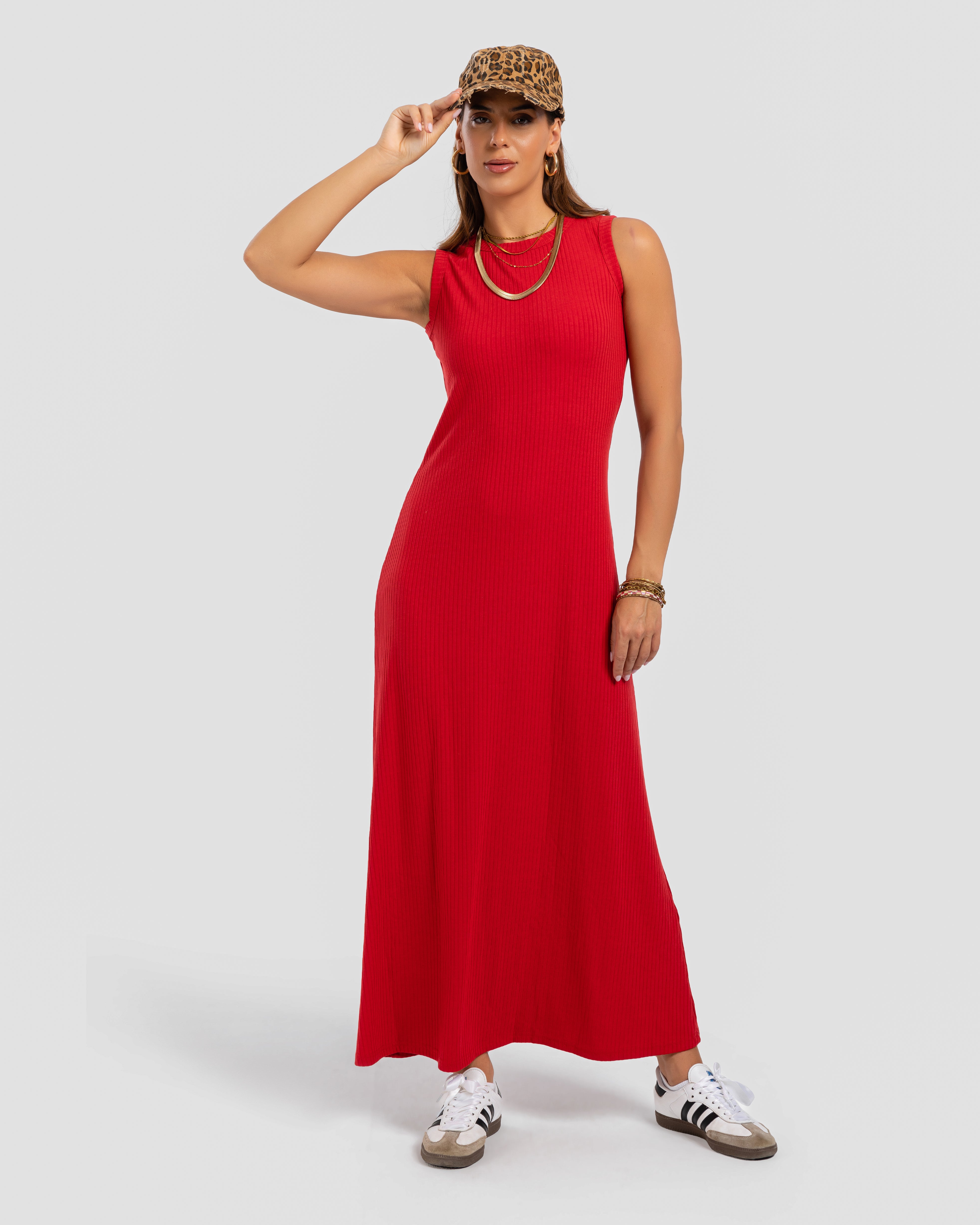 فستان ماكسي مقطوع