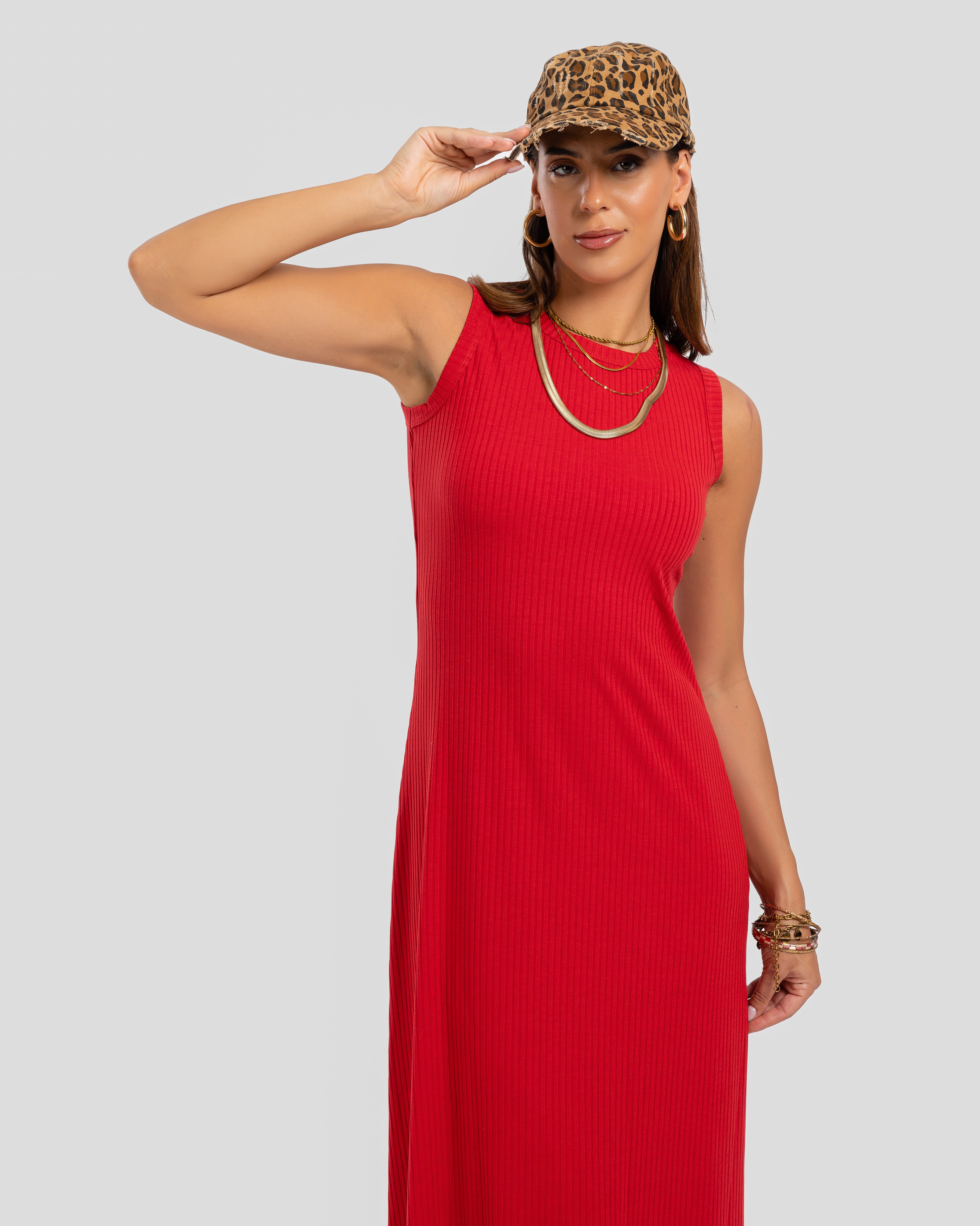 فستان ماكسي مقطوع