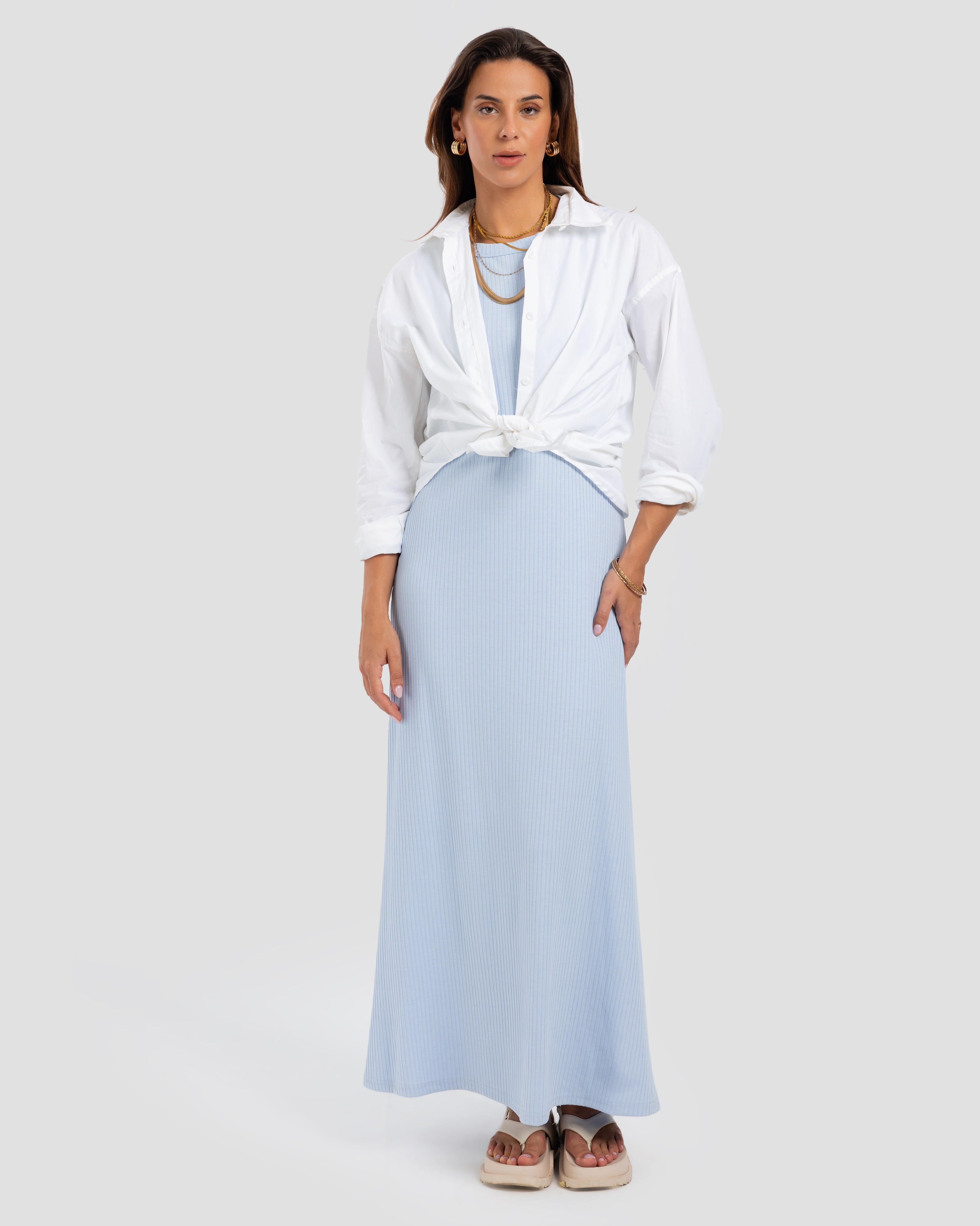 فستان ماكسي مقطوع