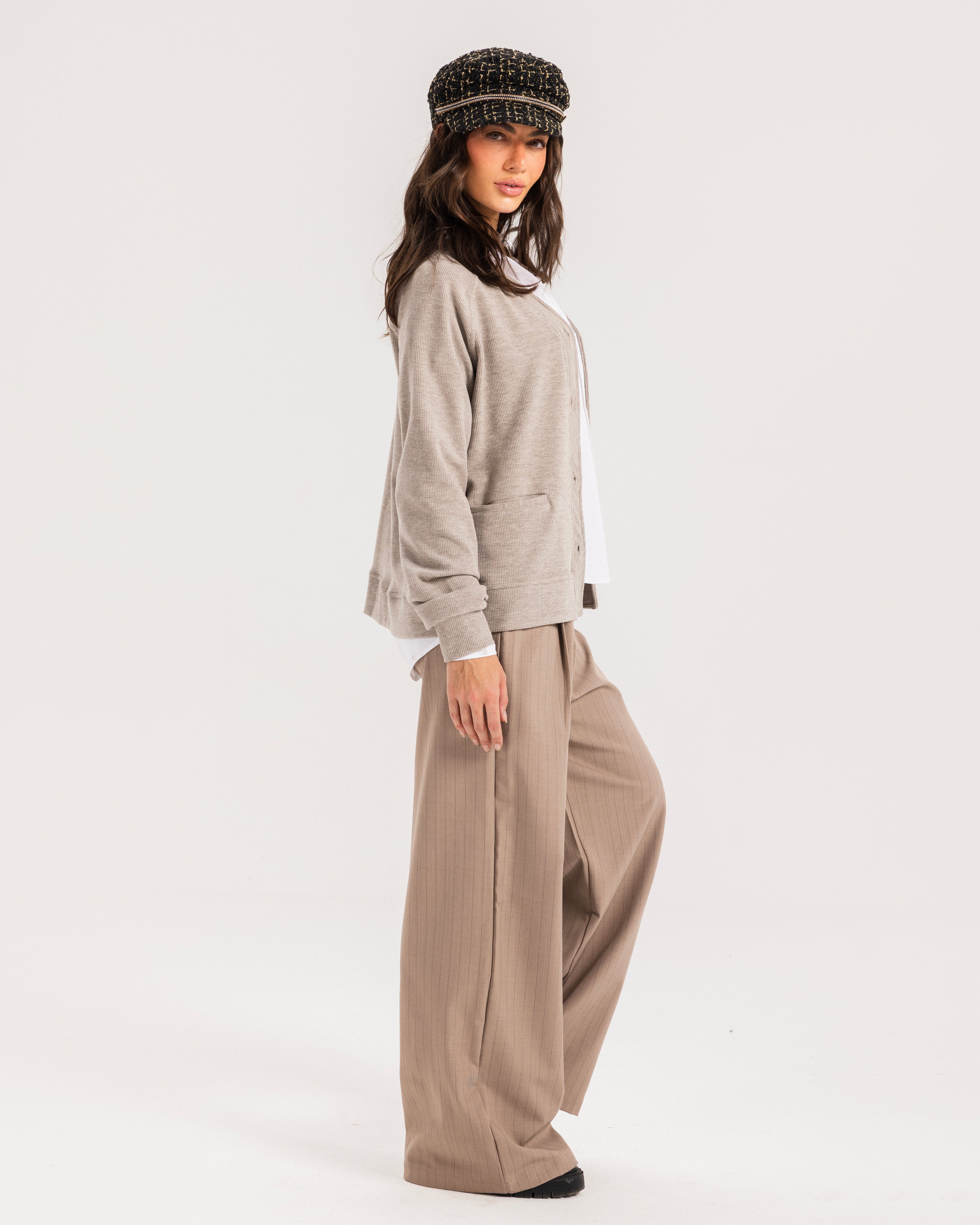 High Waist Striped Pants