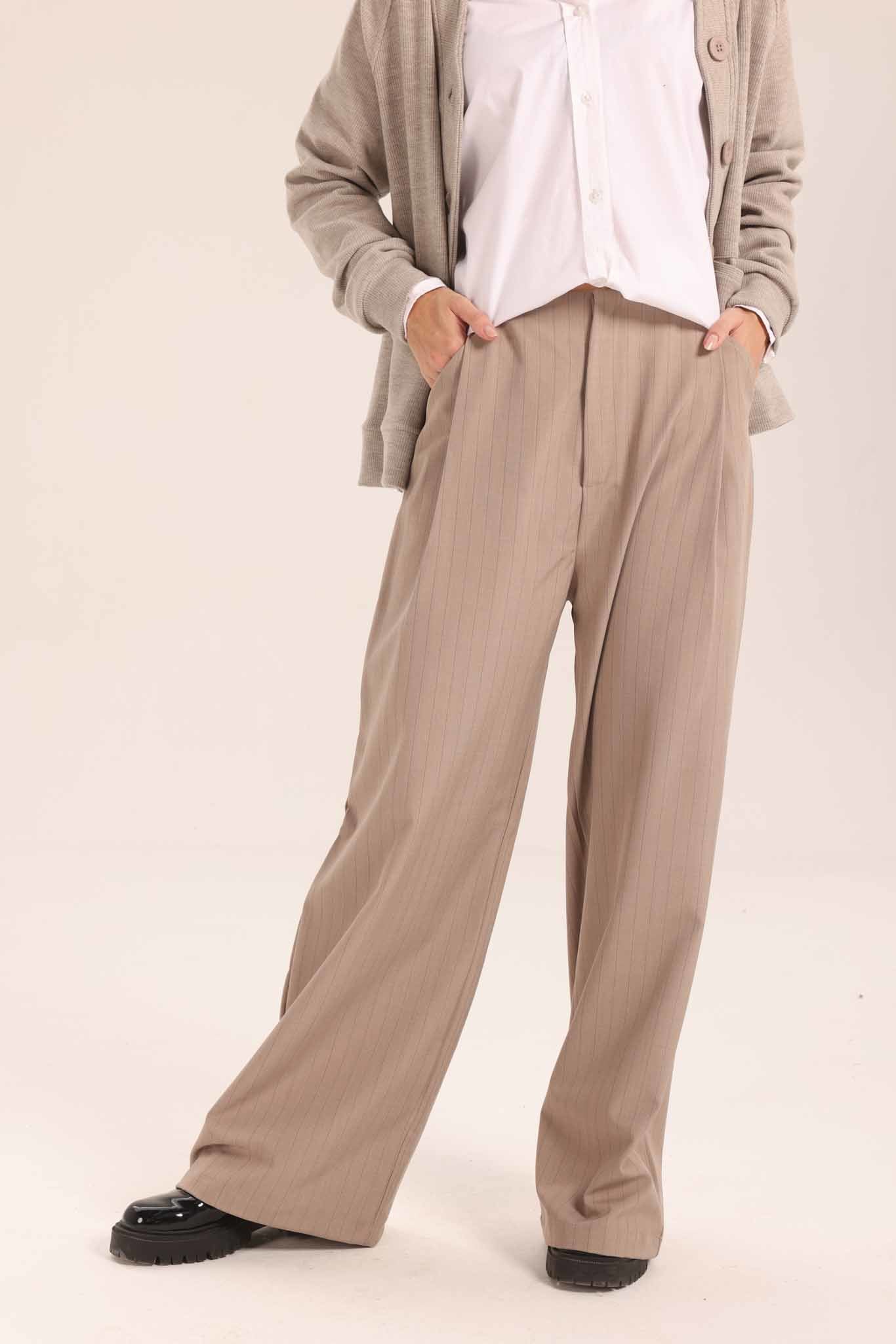 High Waist Striped Pants