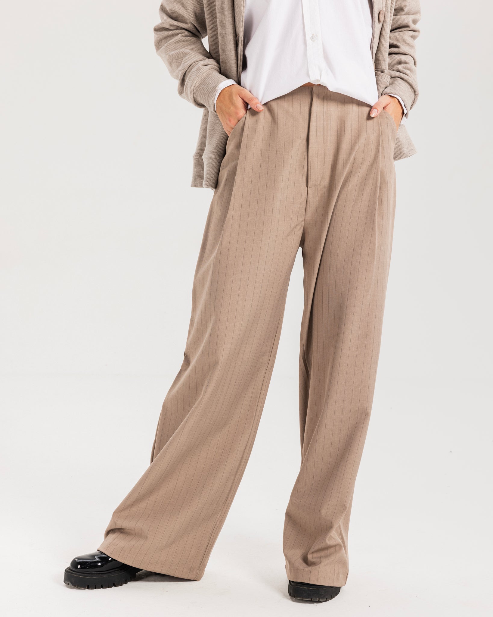 High Waist Striped Pants
