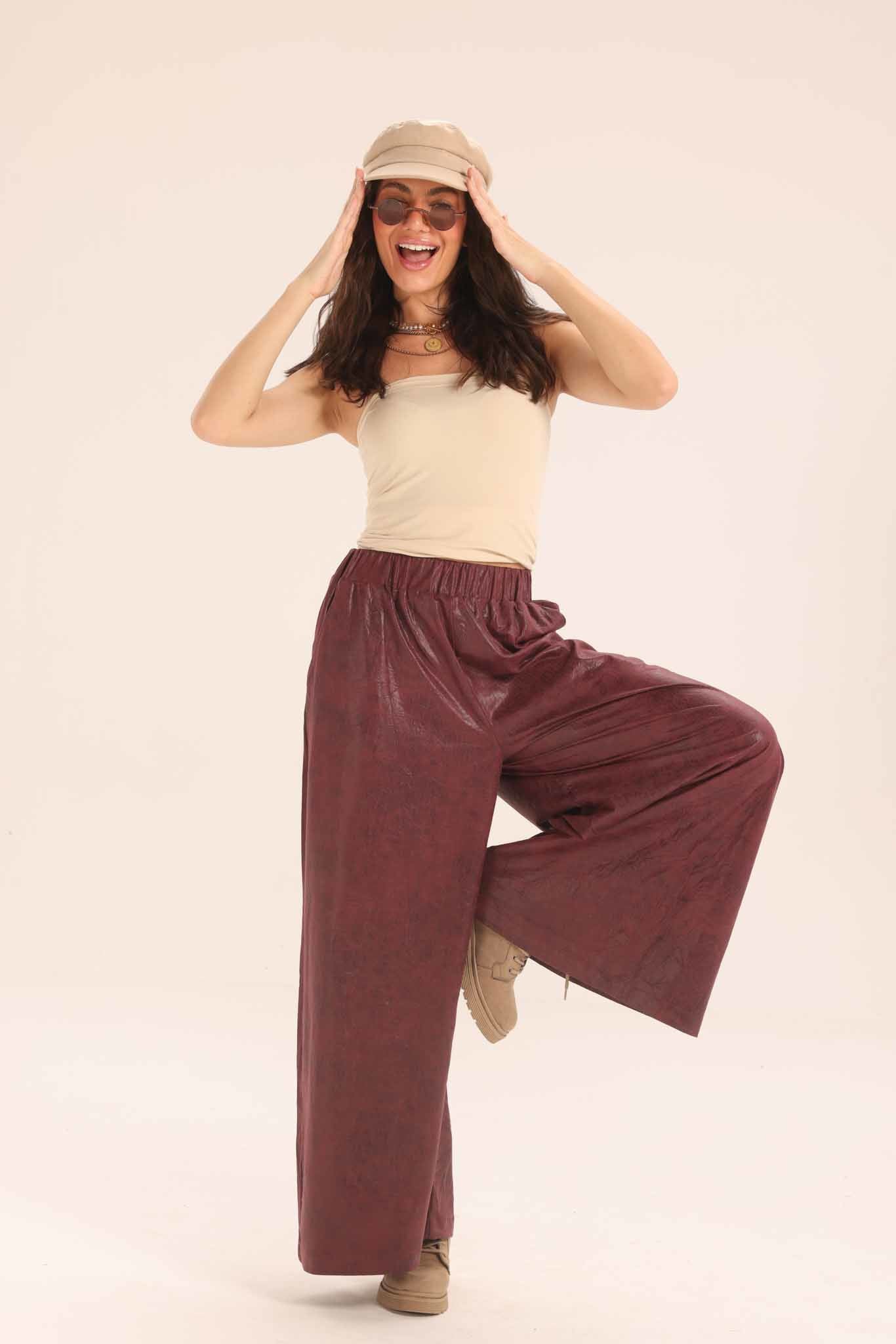 Snake Wide-Leg Pants