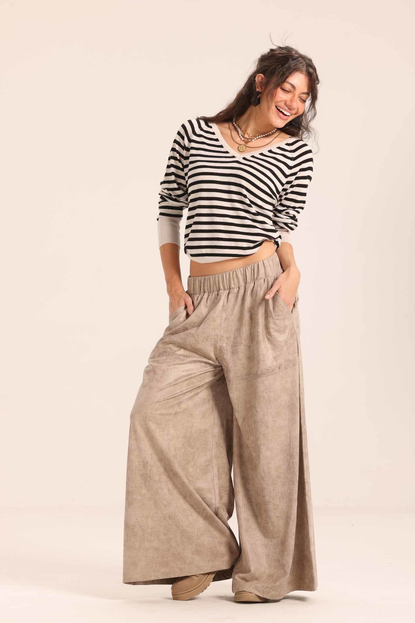 Snake Wide-Leg Pants