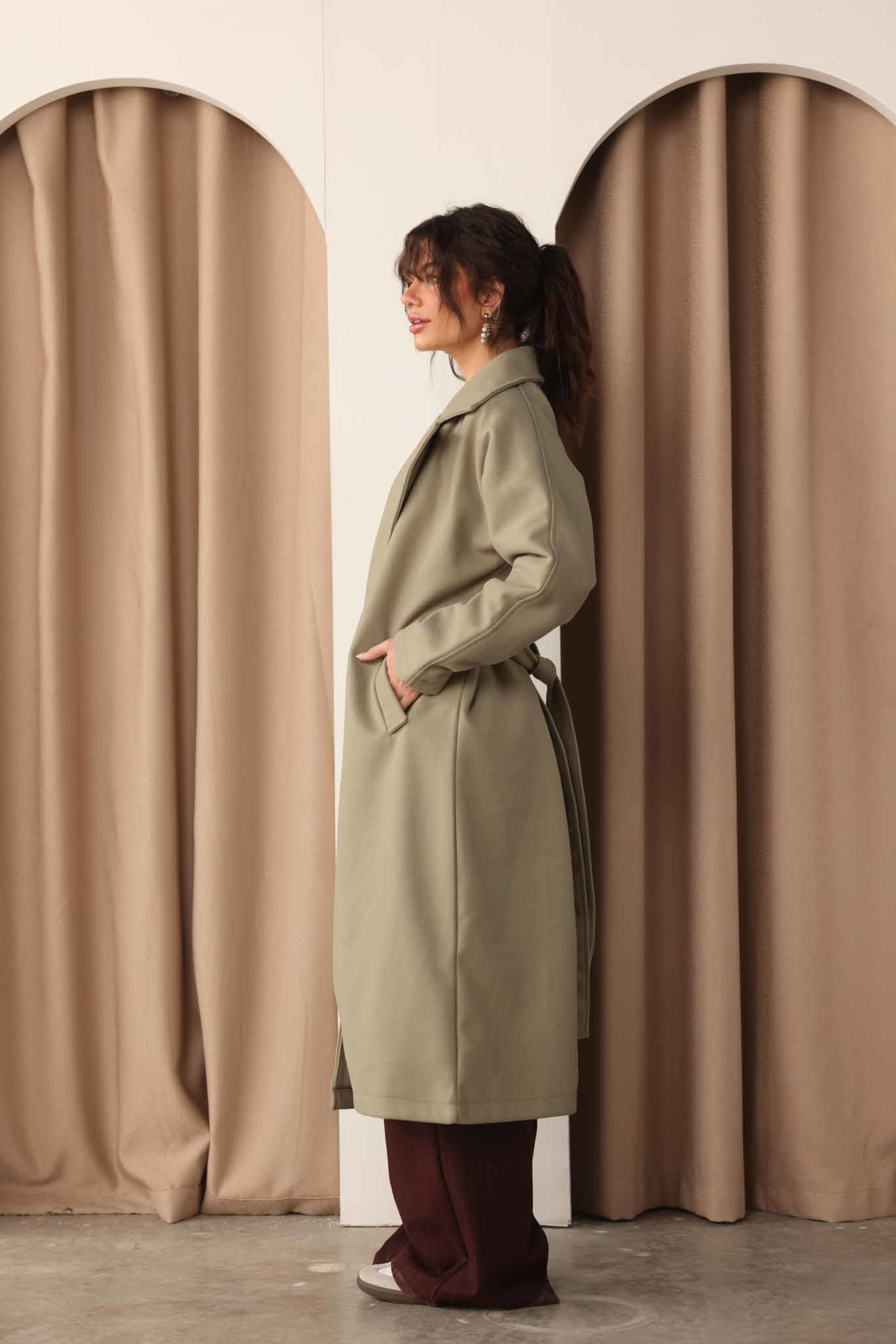 Belted Long Coat
