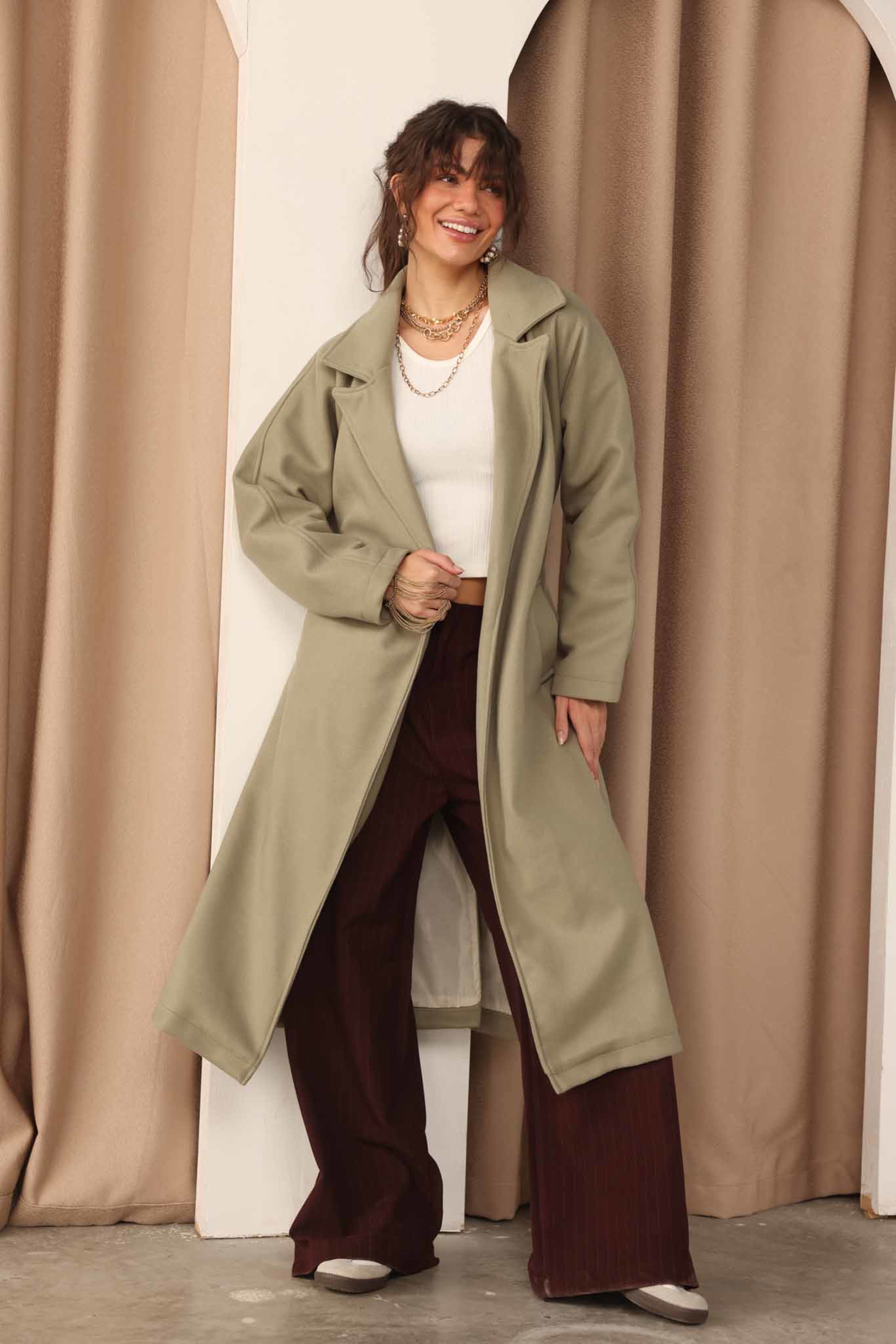 Belted Long Coat