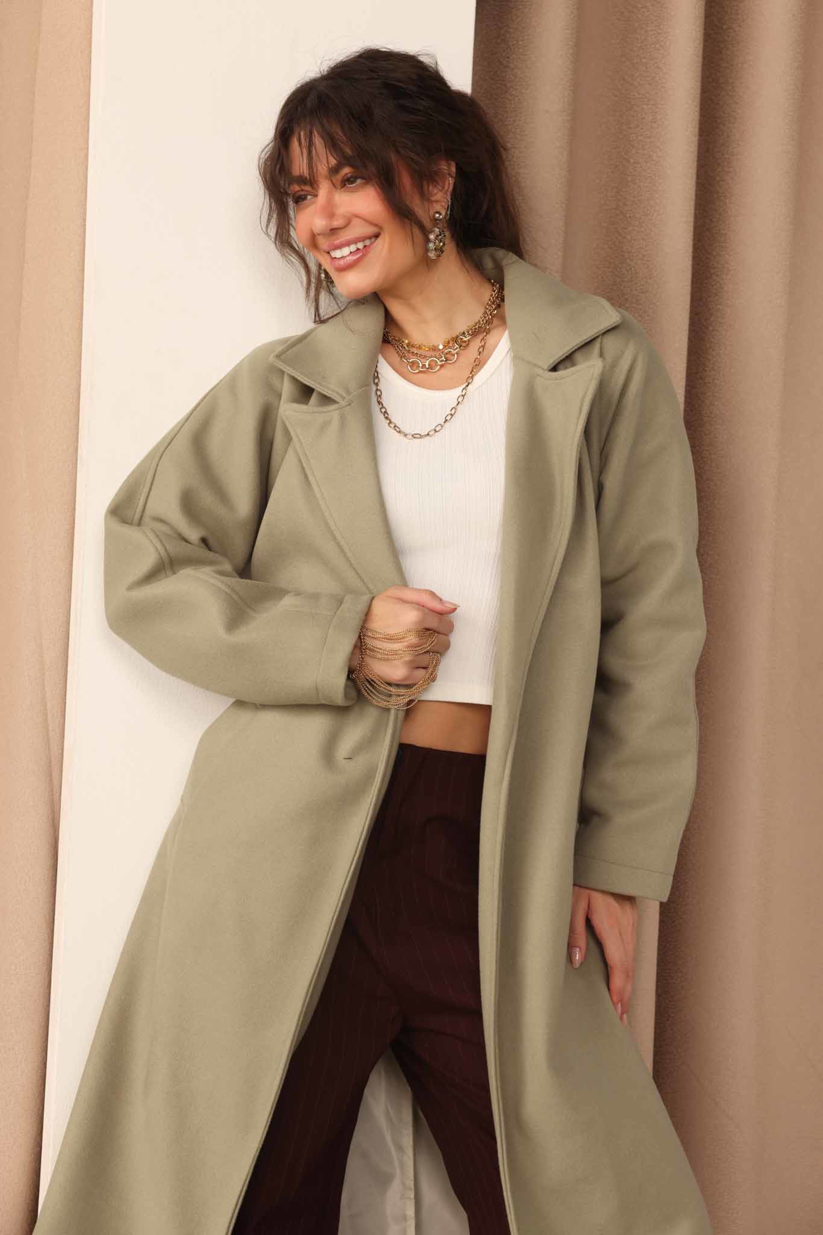 Belted Long Coat