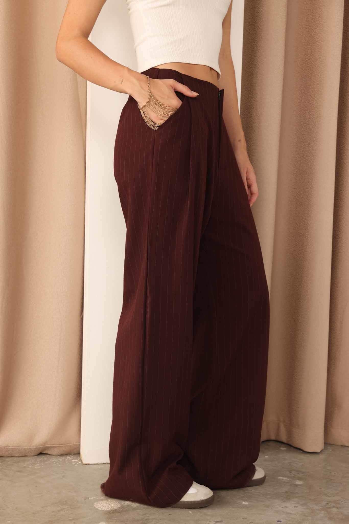 High Waist Striped Pants