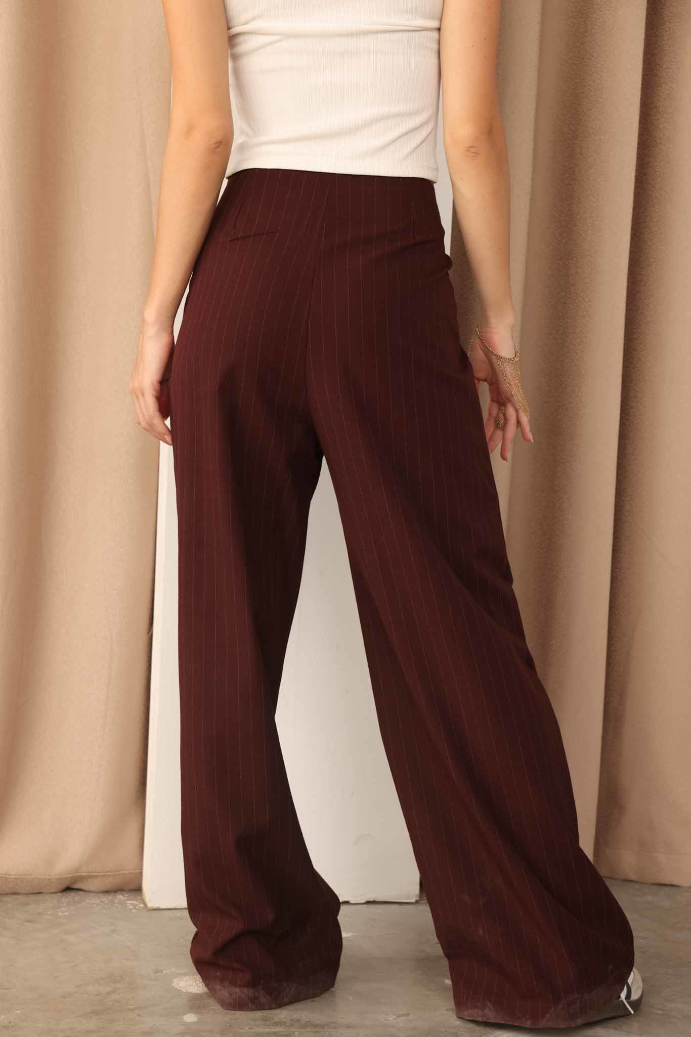 High Waist Striped Pants