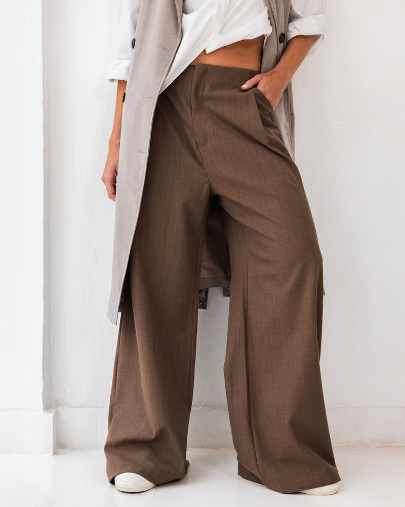 High Waist Striped Pants