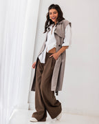 High Waist Striped Pants