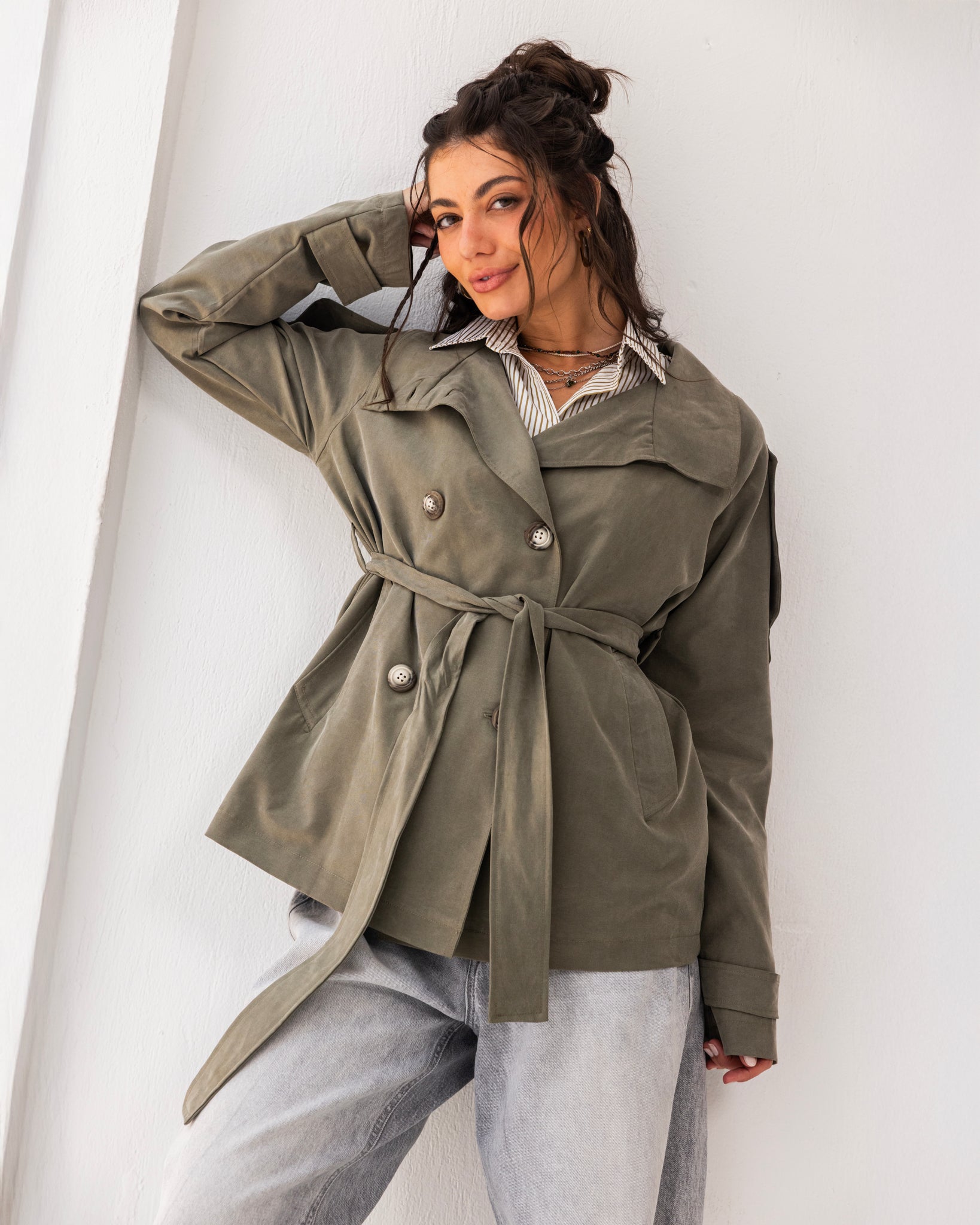 Cropped Trench Coat
