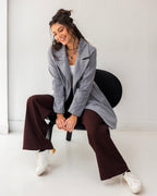 Formal Casual Striped Coat