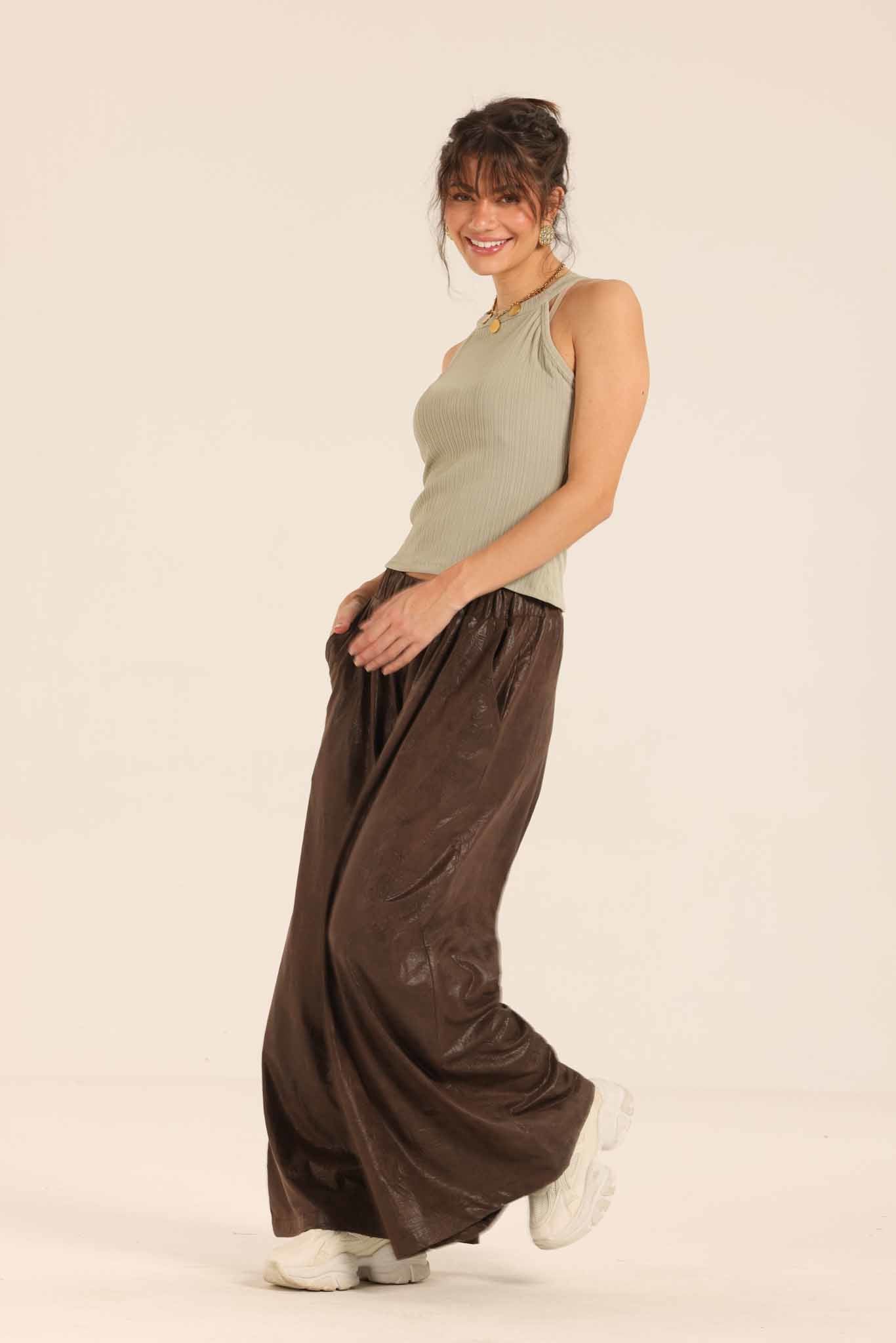 Snake Wide-Leg Pants