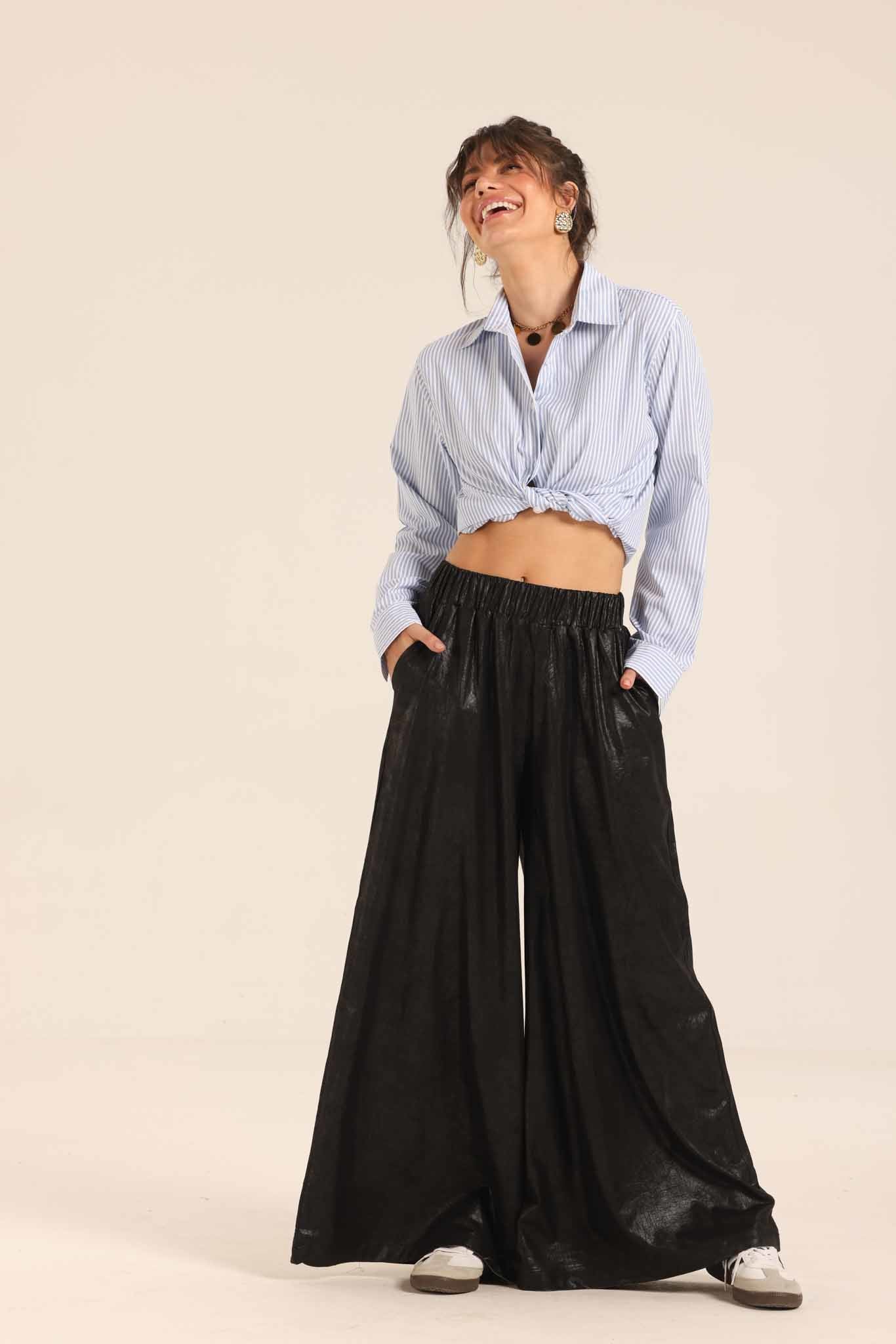 Snake Wide-Leg Pants
