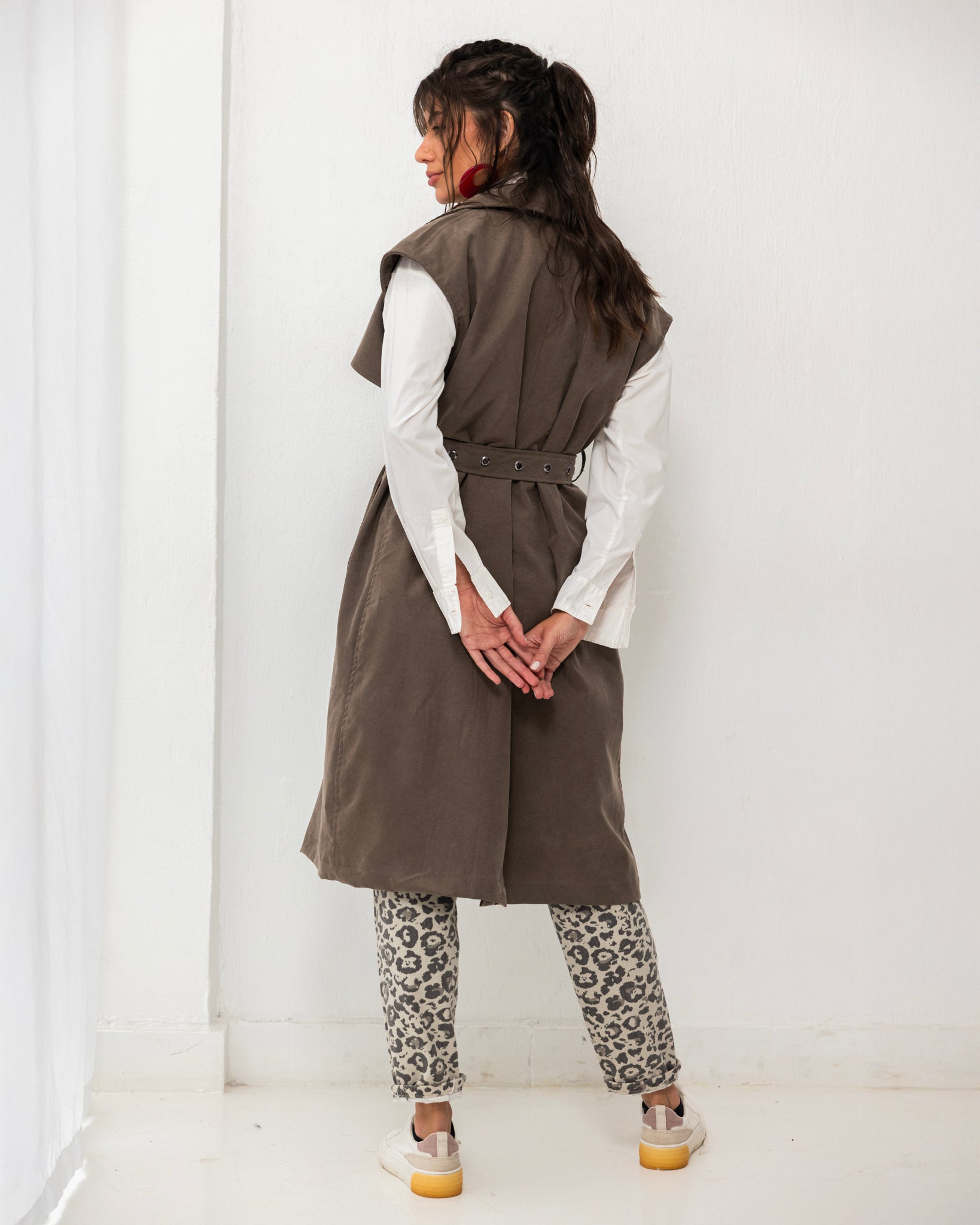 Sleeveless Trench Coat