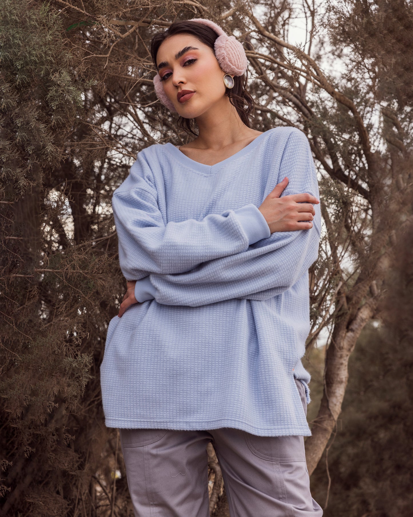 Bubble Melton pullover