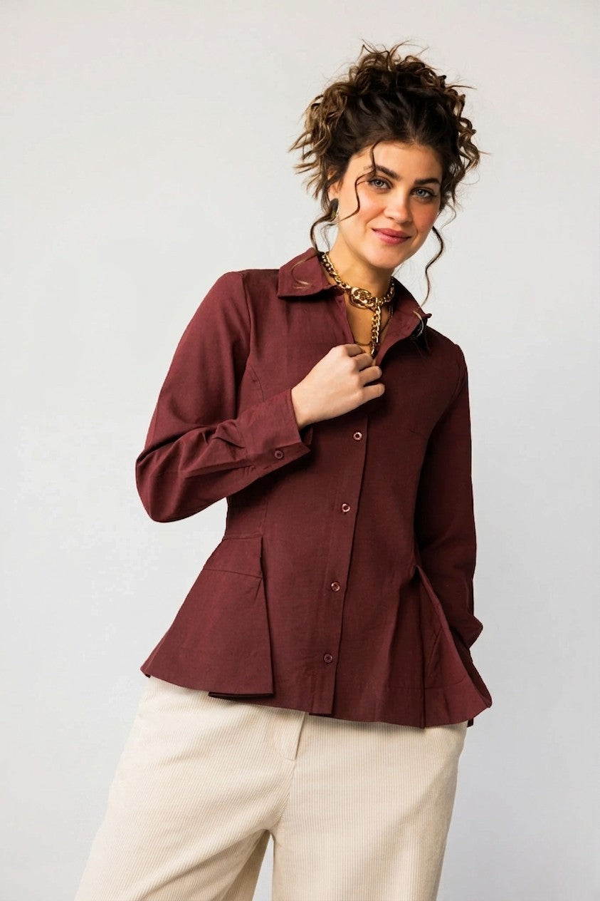 Side Pleat Blouse