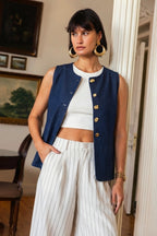 Golden Denim Vest